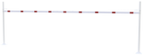 Höhenbegrenzungsbarriere mit 2 quadratischen Pfosten (3-9m Breite)