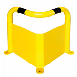 BLACK BULL Corner Guard MD heavy-duty corner barrier, 600 mm height with 150 mm under-run plate, impact-resistant steel guard for warehouse and industrial safety