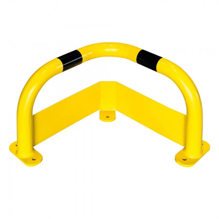 BLACK BULL Corner Guard MD warehouse corner guard, 350 mm height and 150 mm under-run protection, durable steel barrier for facility safety and collision protection