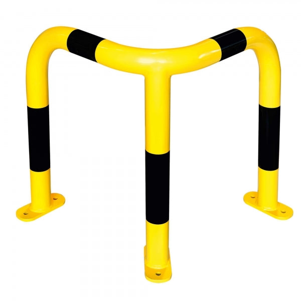 BLACK BULL Corner Protection Guard MD, 600 x 500 x 500 mm industrial corner guard, yellow and black safety barrier for indoor and outdoor use