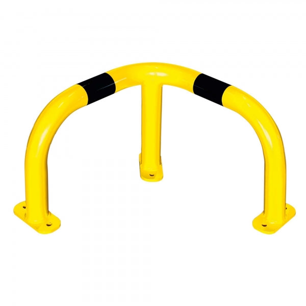 BLACK BULL Corner Protection Guard MD industrial corner barrier, 350 x 500 x 500 mm, high-visibility yellow and black guard for indoor and outdoor safety use