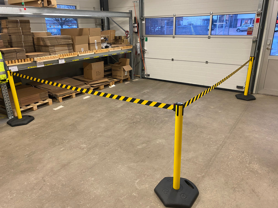 Flexibarrier Gurtpfosten -Basic Signal- (3.0m belt)