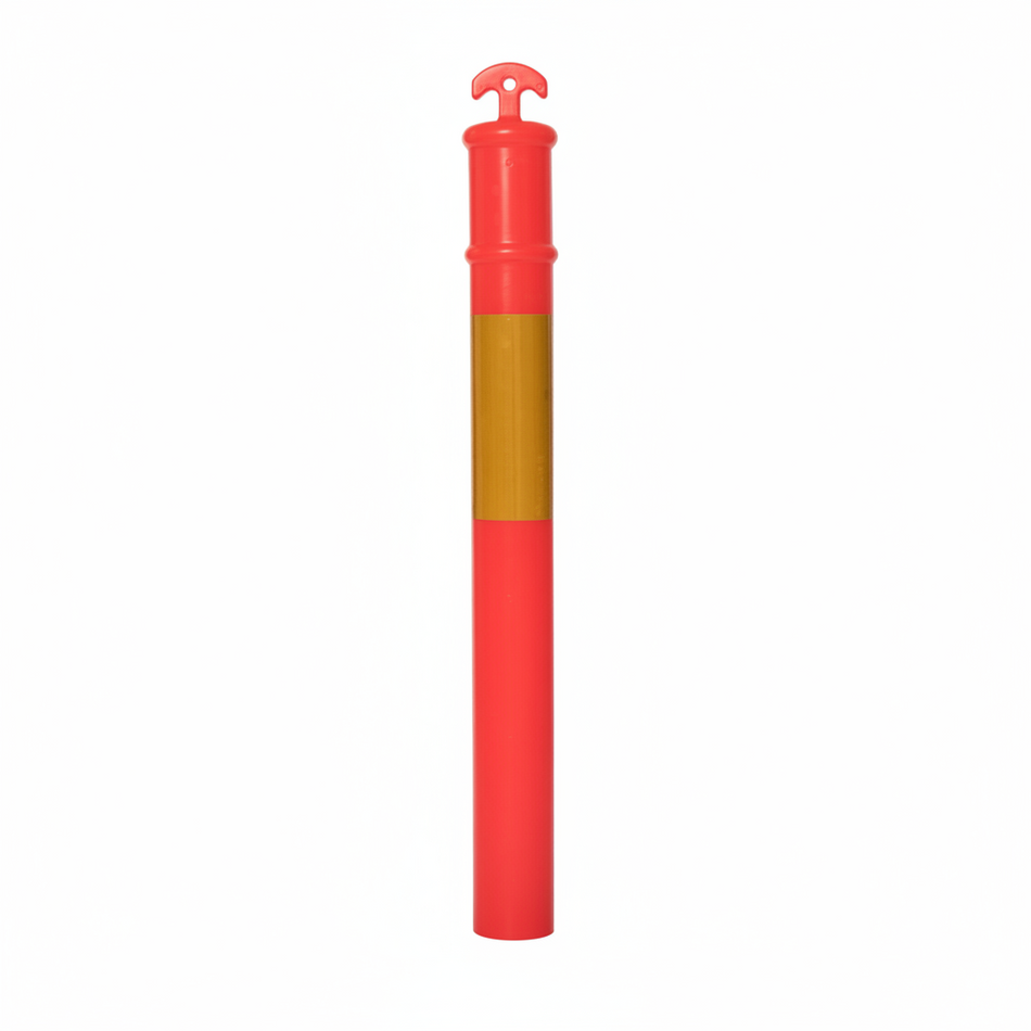 Flexibarrier Ersatz-T-Top-Poller, nur Pfosten – Orangefarbener Reflektierender Verkehrs-Poller (1150mm)