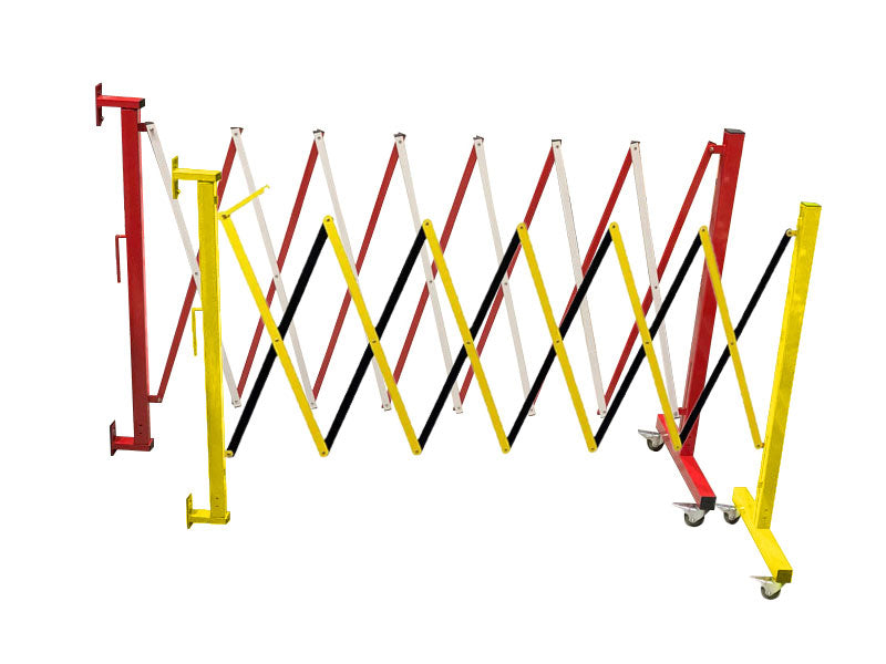 Flexibarriere -Scherensperre- Wandmontiert mit Rollen (3,6 m)