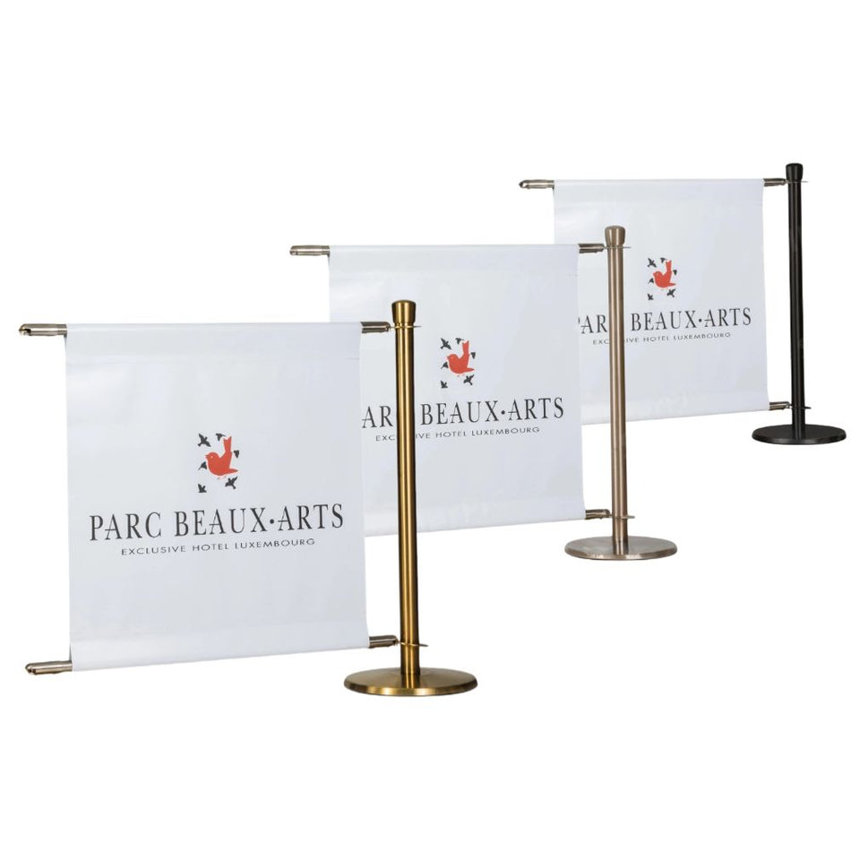 Erweiterungskit für Flexibarrier Café Barrier – Premium – 1000mm | Individuell bedrucktes Banner