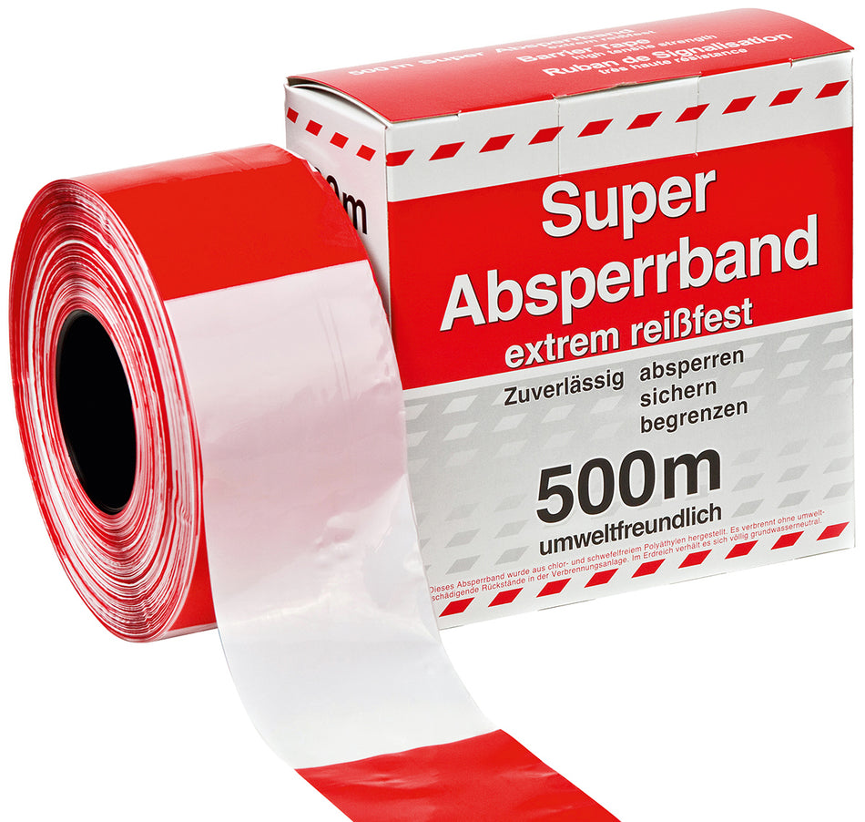 Flatterband Premium - 500 m unzerreißbares Plastikband im Spender