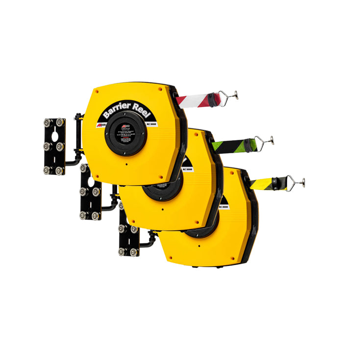 Einziehbare Absperrrolle -Magnetisch- Hochbelastbarer Absperrgurt mit Magneten (15-25m)