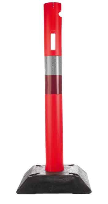 Kunststoffbarrierepfosten mit Löchern für Brett