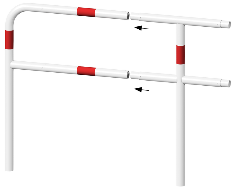 Schutzzaun - Sentinel | Modulares Geländersystem (Weiß/Rot)