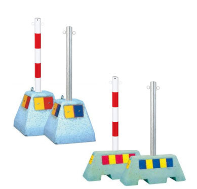 Kettenpoller für Betonbasis – 1000 mm – Verzinkter Stahl