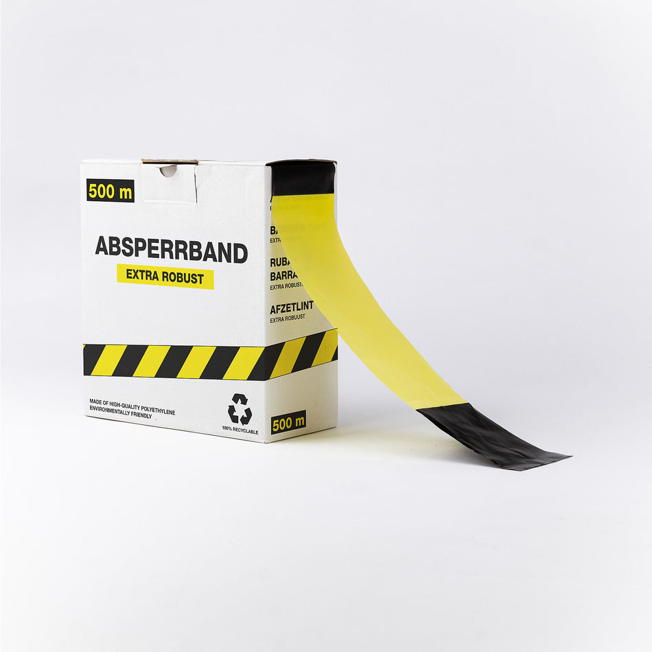 Absperrband – Extra Robust – 500m x 80mm (Beidseitiger Druck)