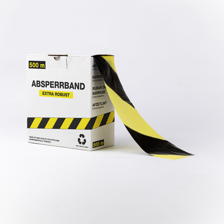 Absperrband – Extra Robust – 500m x 80mm (Beidseitiger Druck)