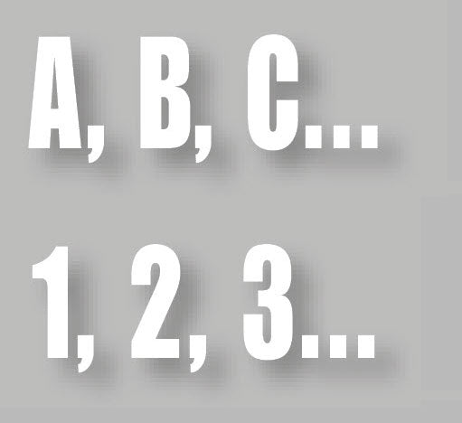 PREMARK® - Bokstäver/Siffror (Olika storlekar)