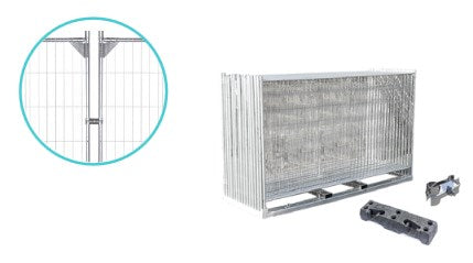Bauzaun Standard Verstärkt – Komplettset (105m)
