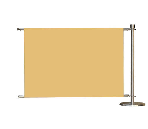 Erweiterungsset für Flexibarrier Café Barrier – Premium Silber – 1000mm | Einfarbiges Banner
