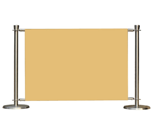 Flexibarrier Café-Barriere-Set –Premium– 1000mm | Einfarbiges Banner