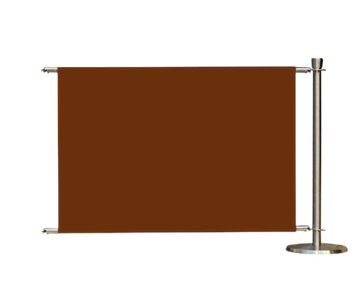 Erweiterungsset für Flexibarrier Café Barrier – Premium Silber – 1000mm | Einfarbiges Banner