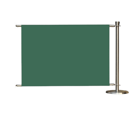 Erweiterungsset für Flexibarrier Café Barrier – Premium Silber – 1000mm | Einfarbiges Banner