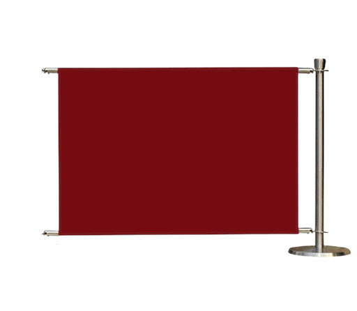 Erweiterungsset für Flexibarrier Café Barrier – Premium Silber – 1000mm | Einfarbiges Banner