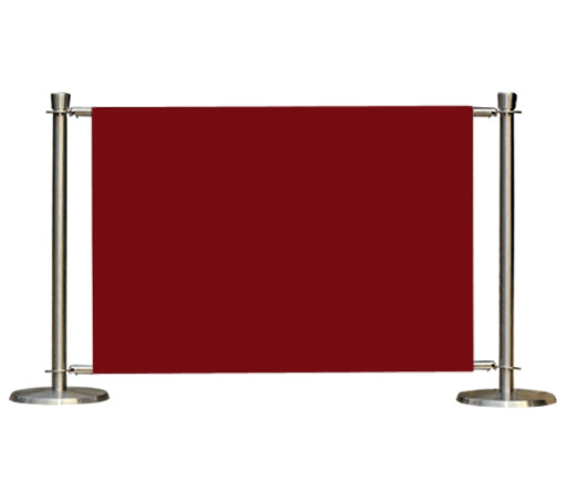 Flexibarrier Café-Barriere-Set – Premium Silber – 1500mm | Einfarbiges Banner