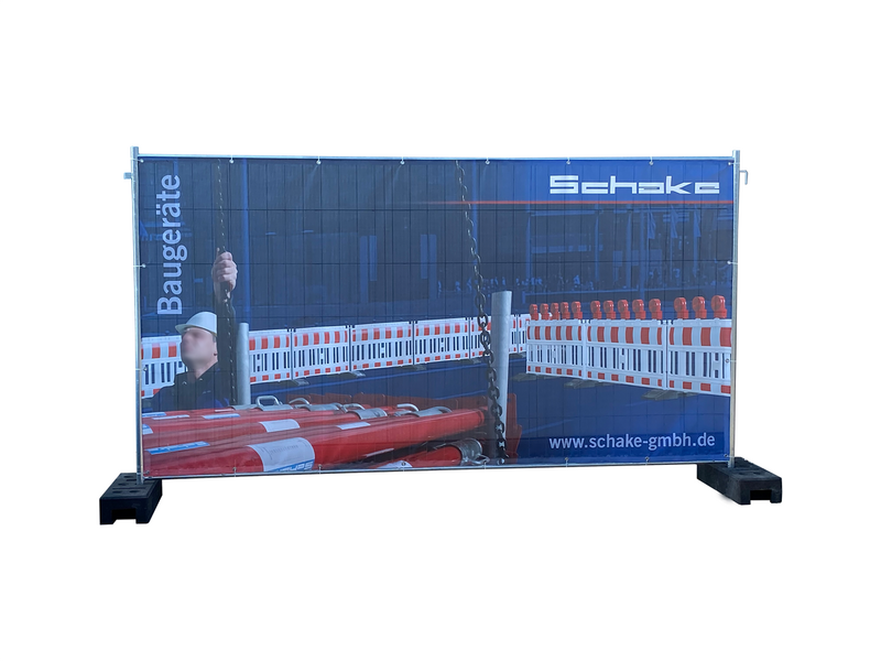 Bauzaun Sichtschutzplane – Individueller Druck (3,50 × 2,00 m)