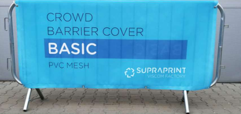 Absperrgitterabdeckung – Mesh-PVC – 200 × 80 cm – Individuell Bedruckt