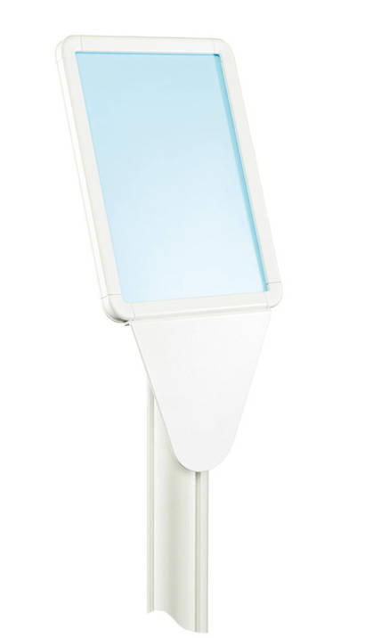 Absperrpfosten mit Menühhalter