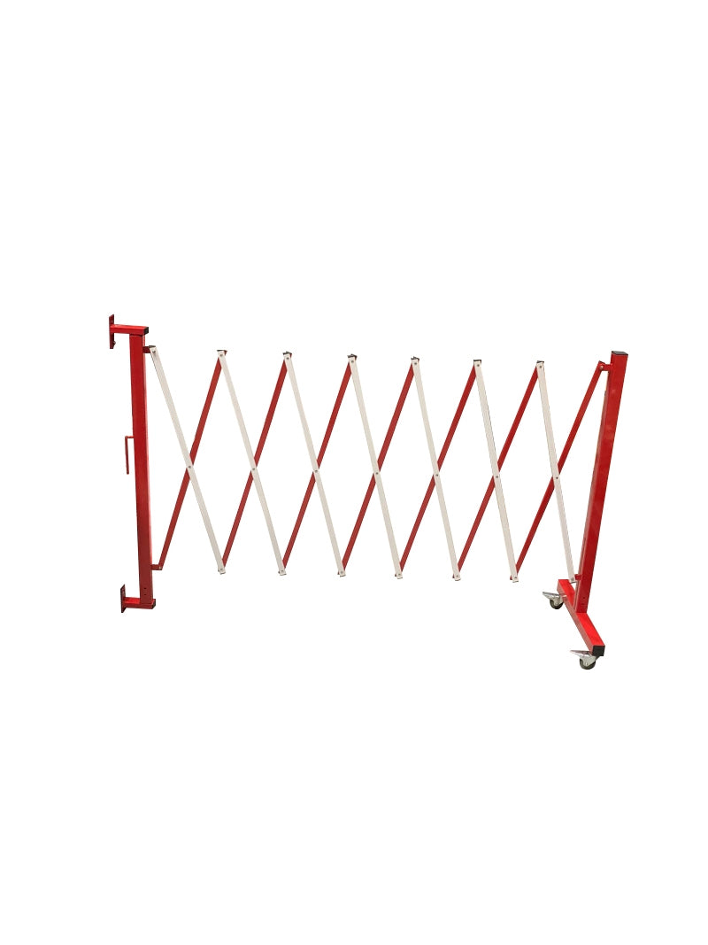 Flexibarriere -Scherensperre- Wandmontiert mit Rollen (3,6 m)