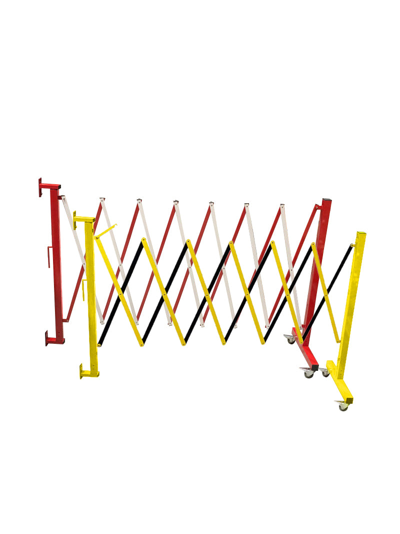 Flexibarriere -Scherensperre- Wandmontiert mit Rollen (3,6 m)