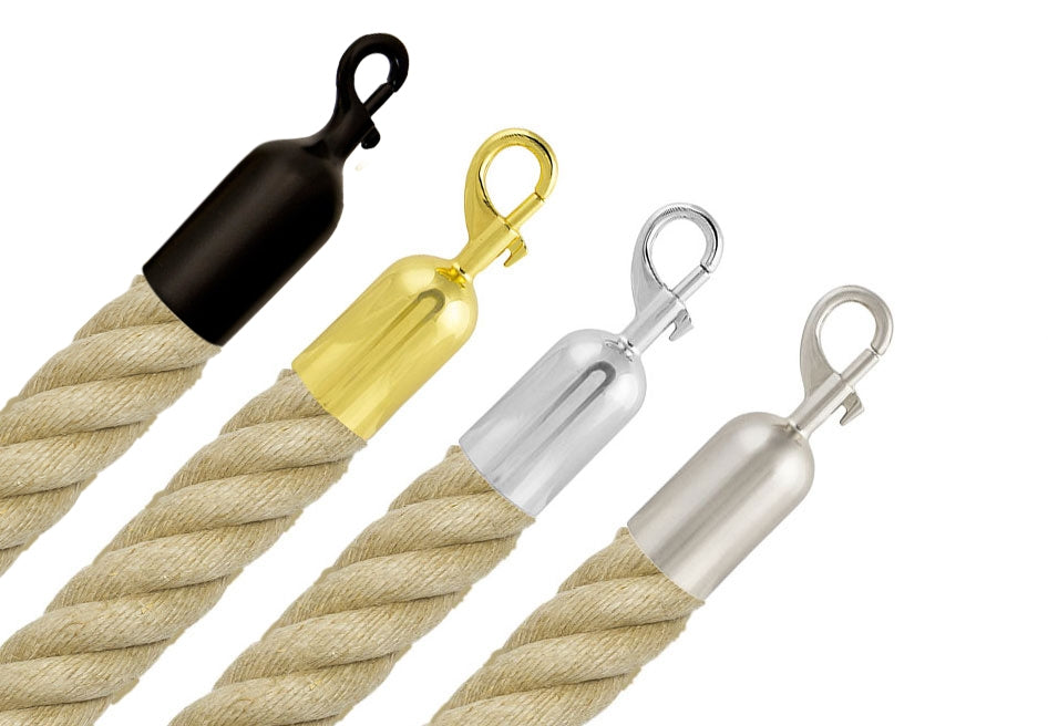 Absperrseil -Hanf- mit Schnappverschlüssen (Ø25 oder 35mm)