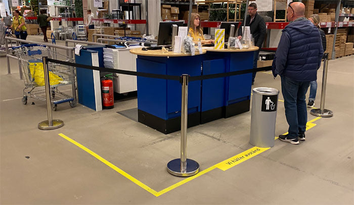 FlexiBarrier Gurtpfosten -Eco- (2m Gurt)