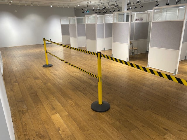 FlexiBarrier Gurtpfosten -Basic Twin- (2 x 3,4 m Gurt)