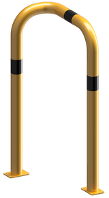 Anfahrschutzbügel - Massiv - 90° einseitig, tiefe Version