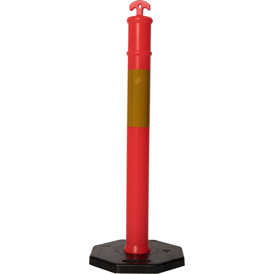 (Packung mit 10) - Flexibarrier T-Top Poller mit Basis + 500m Absperrband