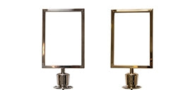 Info-Tafel A4/A3 quer für Pfosten mit Kordeln