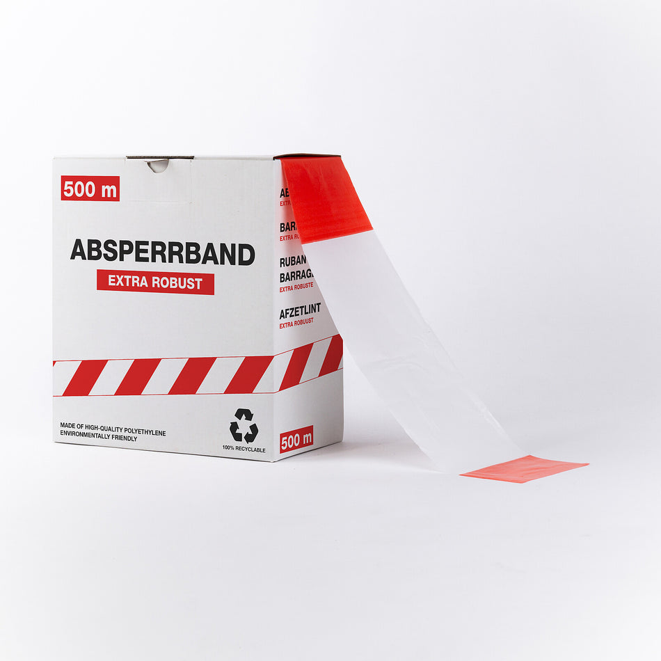 Absperrband – Extra Robust – 500m x 80mm (Beidseitiger Druck)
