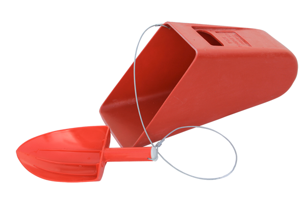 Streugutbehälter mit Schaufel