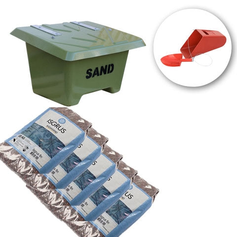 Streugutbehälter – Komplettpaket mit Steinsalz & Schaufel