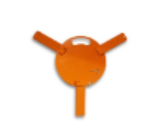 Stahlbasis mit 3 Beinen und Sicherheitsverriegelung