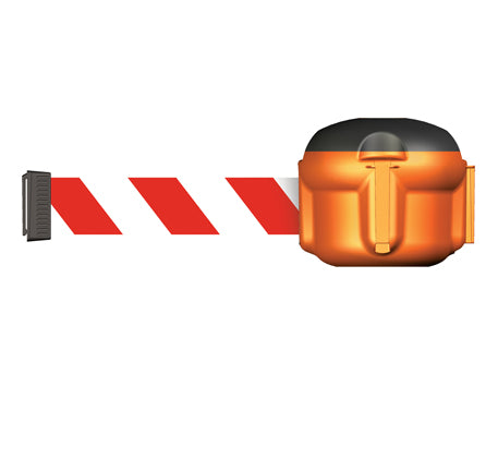 Absperrsystem -Skipper Mini- einziehbares Gurtband Länge 9 m, rot weiß