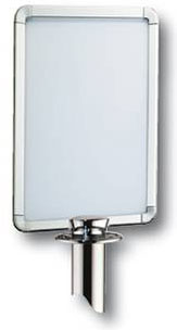 Schildrahmen A4 oder A3 für traditionelle Absperrpfosten (Viaguide)