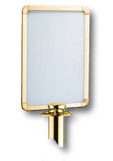 Schildrahmen A4 oder A3 für traditionelle Absperrpfosten (Viaguide)