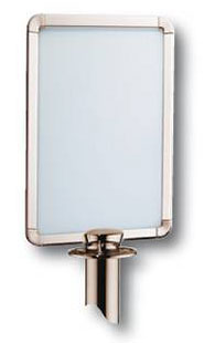 Schildrahmen A4 oder A3 für traditionelle Absperrpfosten (Viaguide)