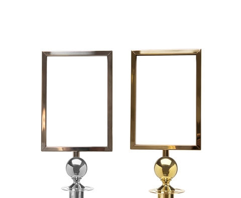 Schildhalterung -Kugelkopf- für Flexibarrier Pfosten- & SeilaSign Holder -Ball Top- für Flexibarrier Pfosten und Seilstützen