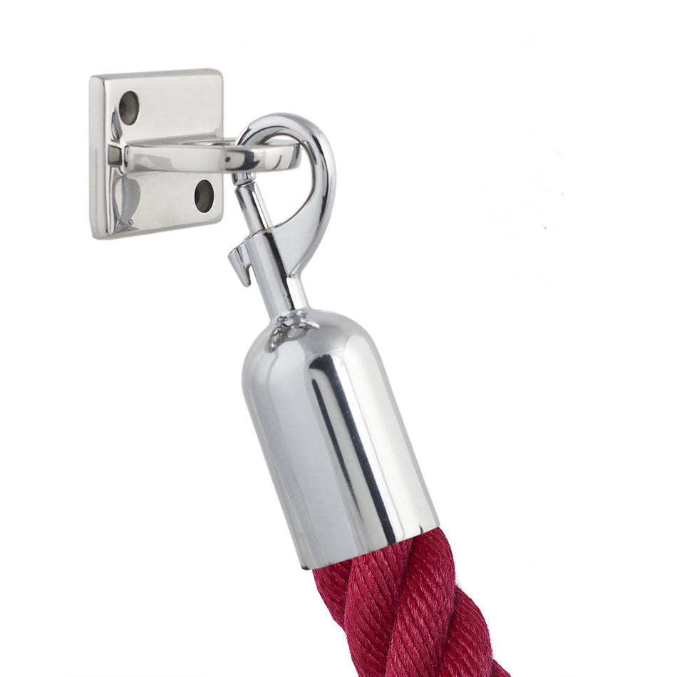 Wandplatten für Absperrseile mit Schnappverschluss