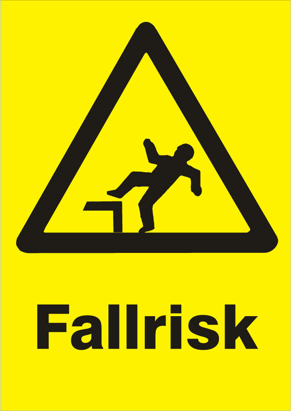 Varningsskylt - Fallrisk