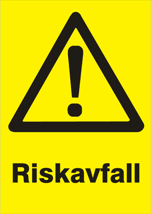 Varningsskylt. Riskavfall