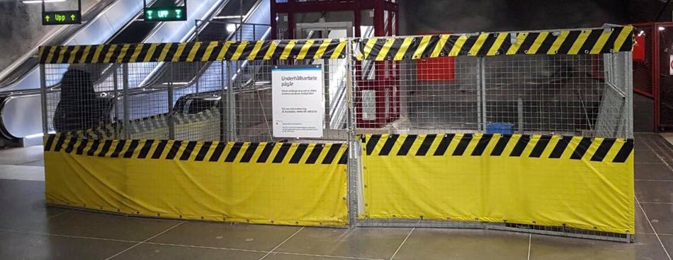 Warnabdeckung für temporären Zaun