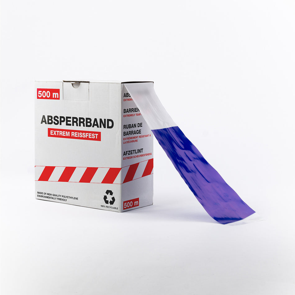 Absperrband – Extrem Reißfest – 500m x 80mm (Beidseitiger Druck)