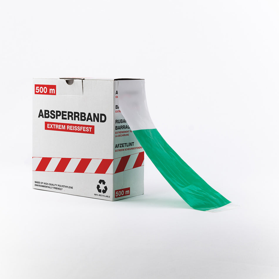 Absperrband – Extrem Reißfest – 500m x 80mm (Beidseitiger Druck)